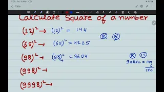 Short trick to Calculate square of a number/ Maths short tricks