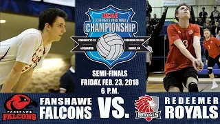 Game Seven - 2018 OCAA Men's Volleyball Championship - Semi-Final - Redeemer vs. Fanshawe