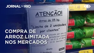 Mercados limitam compra de arroz por cliente