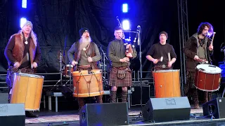 Scottish band Clanadonia playing "Hamsterheid" live on stage during Perth's Burns event in Feb 2022