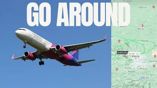 WIZZAIR (HA-LXE) GO AROUND! KRAKOW AIRPORT (EPKK) #planespotting