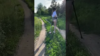 walking in nature with a prosthetic leg 😌🌿 #motivation #womanpower #prostheticleg #prosthetic