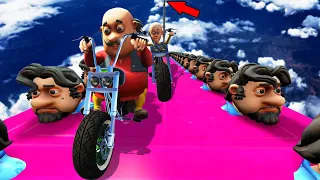 MOTU PATLU AND FRANKLIN TRIED THE IMPOSSIBLE RAMP RACE CHALLENGE GTA 5 GTA 5 99 768% HINDI #07