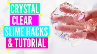 How To Make Crystal Clear Slime HACKS & Tutorial #AD DIY LARGE Crystal Clear Slime Recipe & ASMR