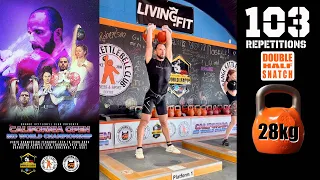 IKO World Championship | California Open 2024 Double Half Snatch 2 x 28kg debut by Denis Vasilev