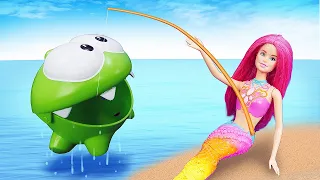 Смешные видео для детей – Ам Ням и Русалка! - Детская игра рыбалка.