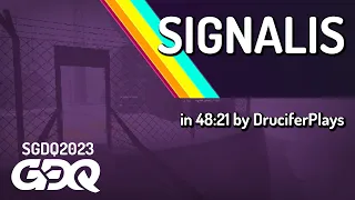 SIGNALIS by DruciferPlays in 48:21 - Summer Games Done Quick 2023