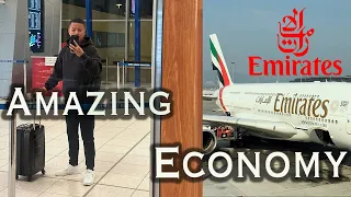 This is Emirates A380 MELBOURNE TO LONDON via DUBAI | Economy