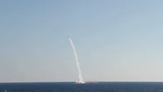 New Russian Submarine Launches Cruise Missiles At Maritime And Coastal Targets