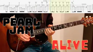 Pearl Jam - Alive (Guitar Solo Tutorial + TAB)