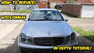 Mercedes C220 CDI W203 OM646 step by step Service how to tutorial in depth!