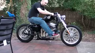 Sportster "Bolt-on" bobber with Sikpipes