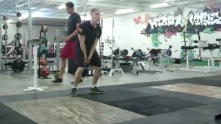 Eric Watkins goes for 100 KB Swings unbroken with 24kg/53.5#.