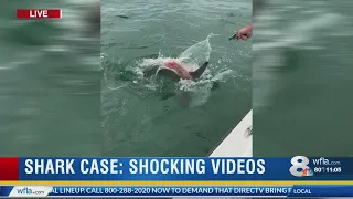 Shark shot in new dragging suspect video