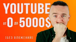 Как заработать на Ютубе с нуля до 5000$/мес: личный опыт