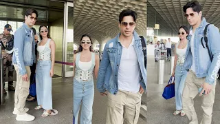 power couple Siddharth Malhotra and Kiara advani at Mumbai airport 📷🤩💥