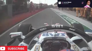 Lance Stroll hits mechanic