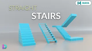 Model Stairs In Maya | Straight Stairs