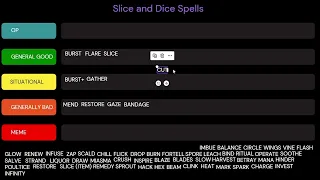 Slice and Dice: Spell Tier List