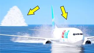 Emergency Landing In Water After Plane Crashed Into Iceberg In GTA 5