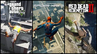 Jumping Off High Places in 14 Open World Games (2001 to 2024)