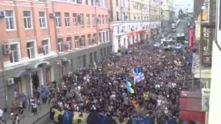 "Воины света" 02.08.2014 Марш єдності Ультрас Динамо та Металіста Харків