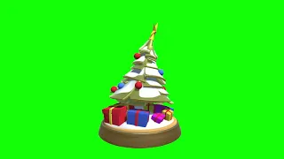 Animated Xmas Tree 3D Green Screen Free Stock Footage