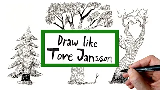 Draw Landscapes Like Tove Jansson, part 2: How to Draw Trees as in The Moomin Illustrations