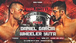 ROH Pure Championship: Garcia v Yuta | Countdown to ROH Final Battle, Today at 4PM ET LIVE! on PPV