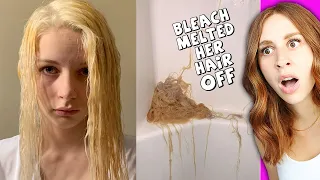 TRAGIC Hair Dye Fails You Won't Believe - REACTION