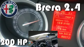 Alfa Brera 2.4 JTDM 200 HP | 100-200 km/h Accereration & 239 km/h Top speed on Autobahn