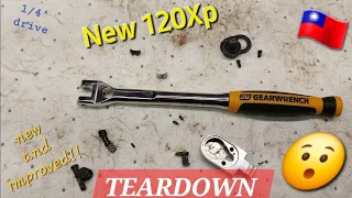 GEARWRENCH 1/4" Drive 120XP Locking Flex Head Ratchet with Cushion Grip - 81055 TOTAL TEARDOWN