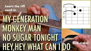 Learn the basic guitar riff used by the Who, Stones, Led Zeppelin, and many more