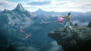 Kazuya throws Kirby off a cliff (Original)