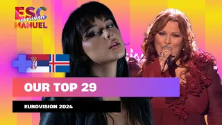 TOP 29 (SO FAR) | EUROVISION 2024 | ESC MANUEL