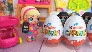 WE FOUND A WALLET AND SPENT EVERYTHING! on kinder dolls lol surprise cartoons Darinelka collection