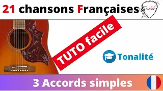 21 chansons  françaises faciles 3 accords - Notion de tonalité [Tuto guitare Terafab]