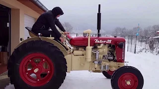 Zimný štart Zetor 25A. Winter start Zetor 25A