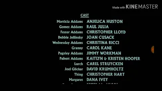 Addams Family Values end credits.