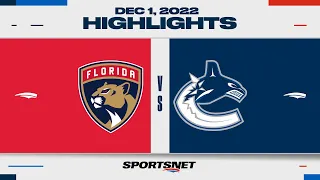 NHL Highlights | Panthers vs. Canucks - December 1, 2022