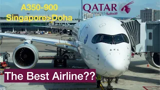 4K | Nice But Best? Singapore to Doha Economy Class Qatar Airways Ranked the World's Best