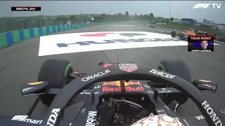 Verstappen Race Start and Crash in Hungary POV - F1 2021 Hungarian GP