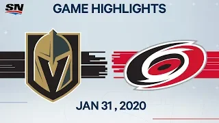 NHL Highlights | Golden Knights vs Hurricanes – Jan. 31, 2020