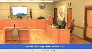 Molalla Planning Commission Meeting  August 3, 2022