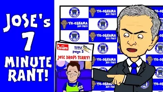 Jose Mourinho's 7 minute rant! (Post-match interview Chelsea 1-3 Southampton 2015 funny cartoon)
