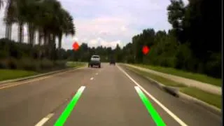 Advent LDWS100 Lane Departure / Collision Warning / DVR Callibration and Operation Video