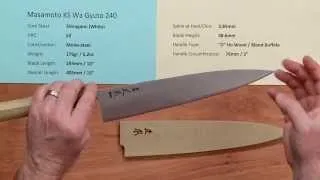 Masamoto KS Wa Gyuto 240mm Quick Look 30P