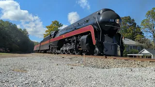 N&W 611 pulling away from Goshen VA 10/7/23