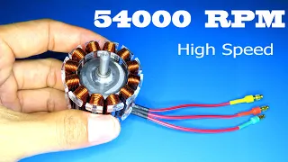 How to make a high speed brushless motor​ with small alternator's magnet