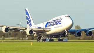 (4K) 16 Minutes of HEAVIES landing and take off! Great Plane spotting day at Amsterdam Schiphol